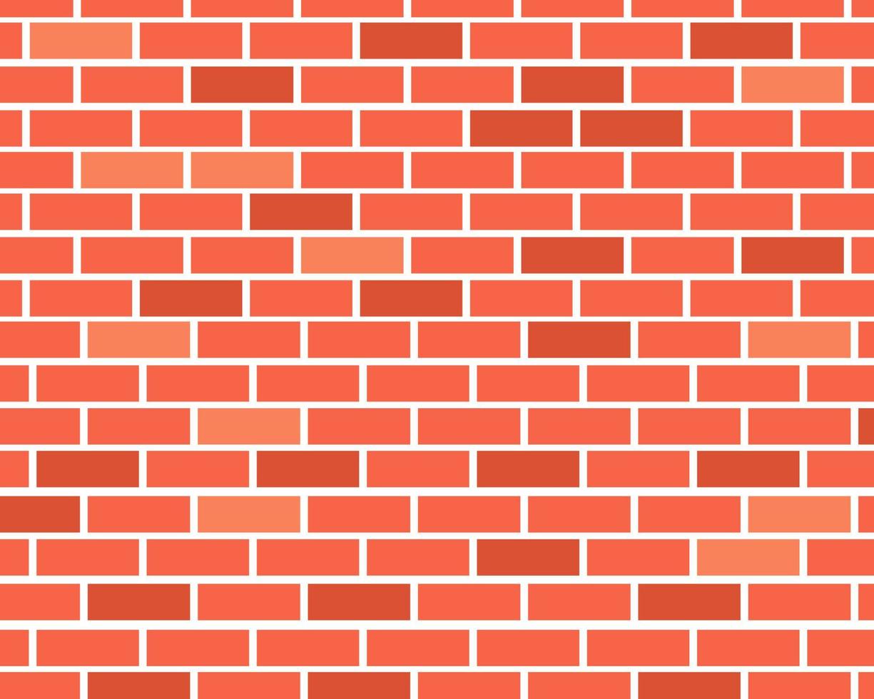 Empty red brick wall surface for your design. vector