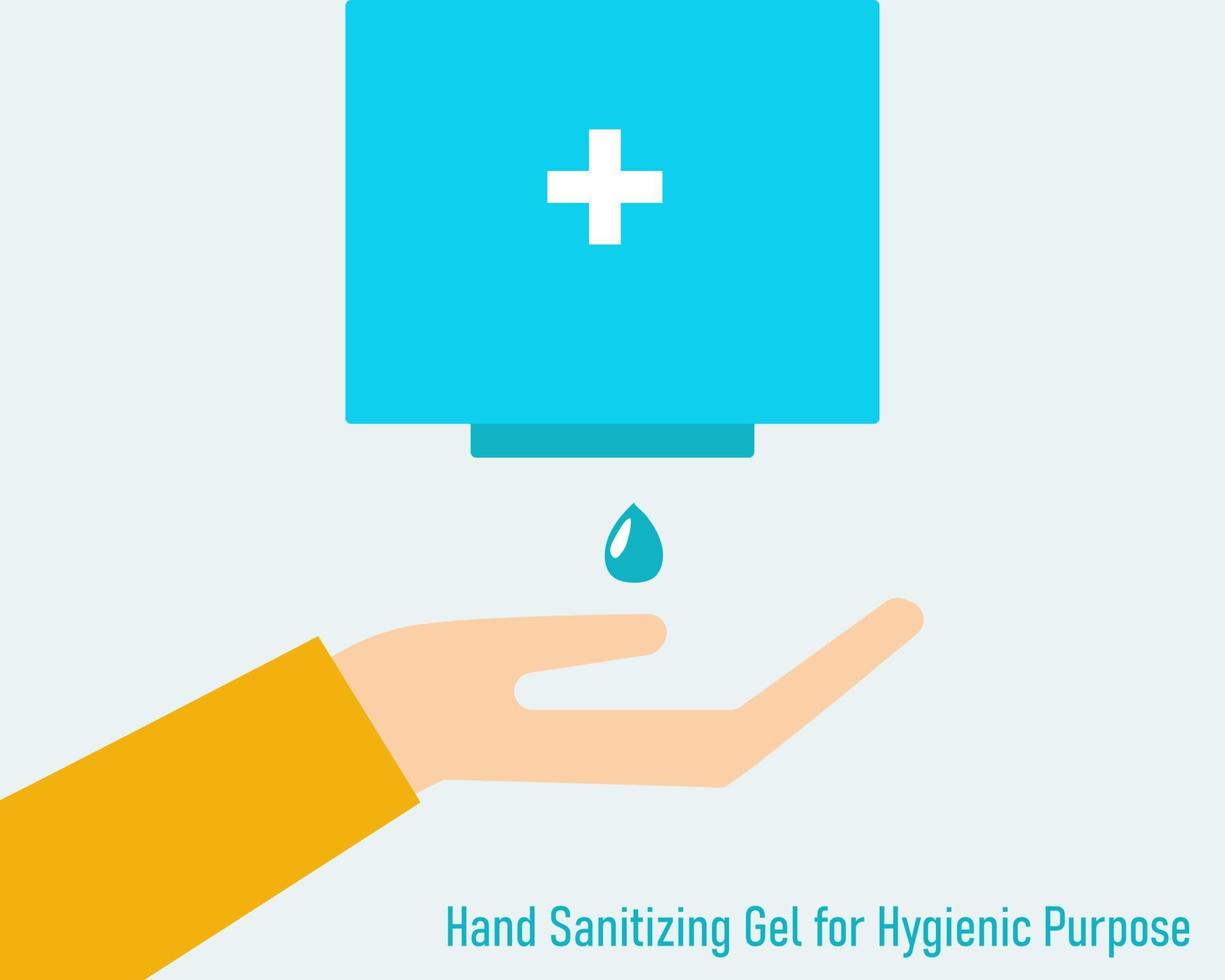 Hand sanitizing gel for hyginic purpose vector