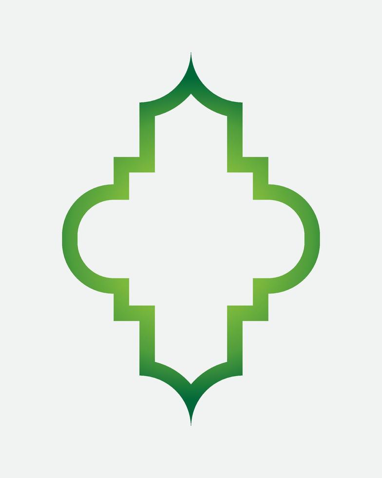 Islamic border frame vector