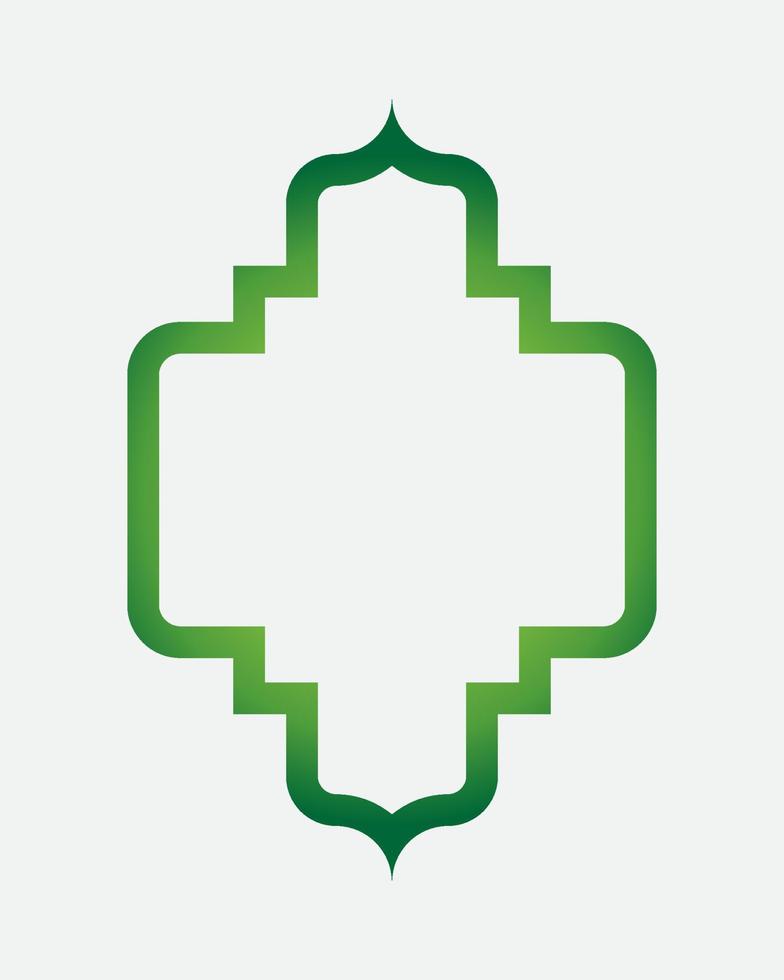 Islamic border frame vector