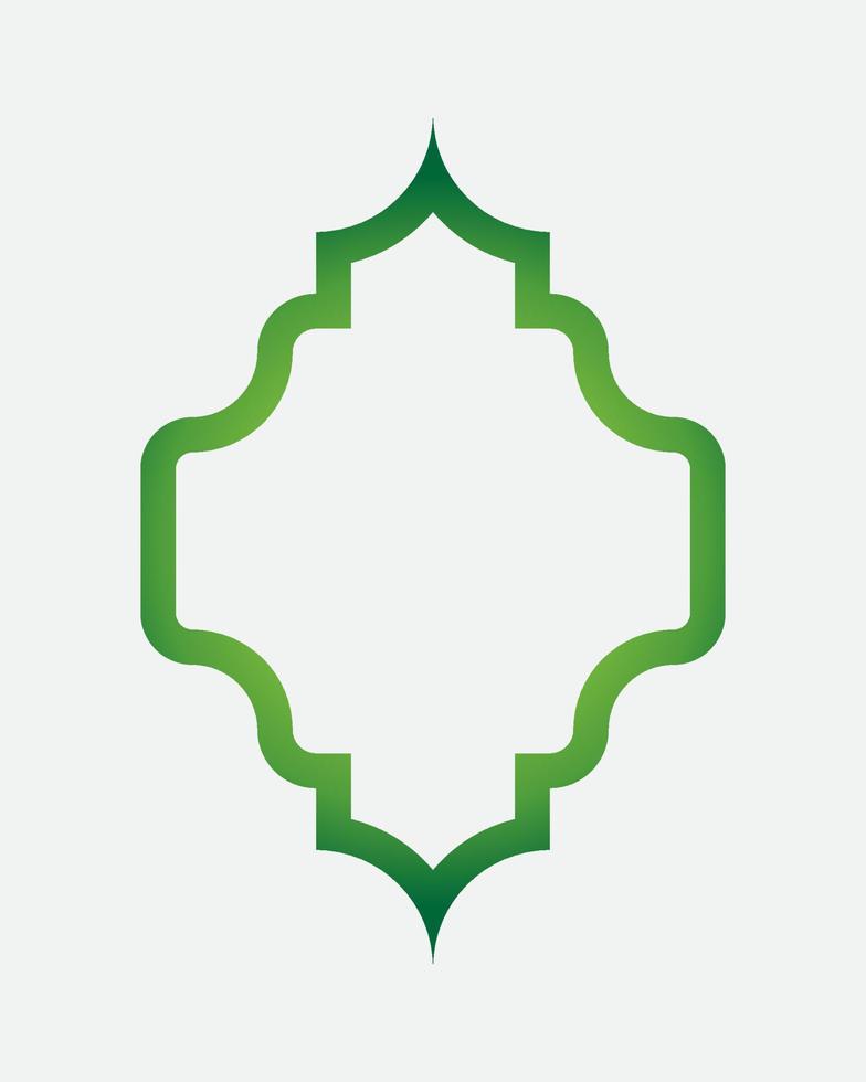 Islamic border frame vector