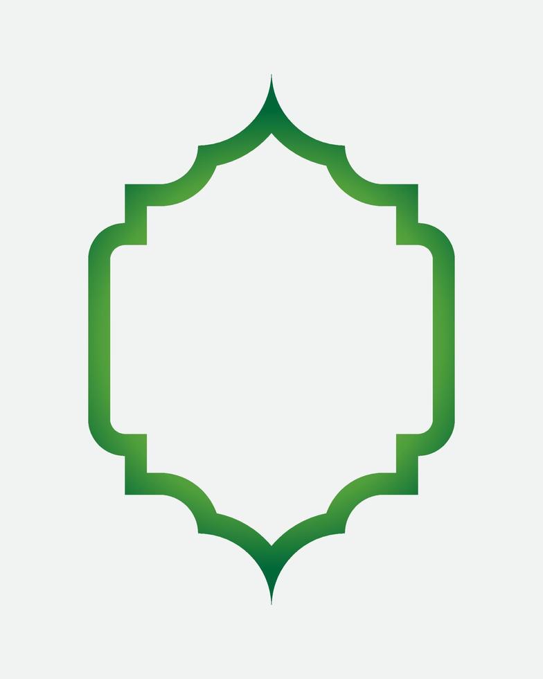 Islamic border frame vector
