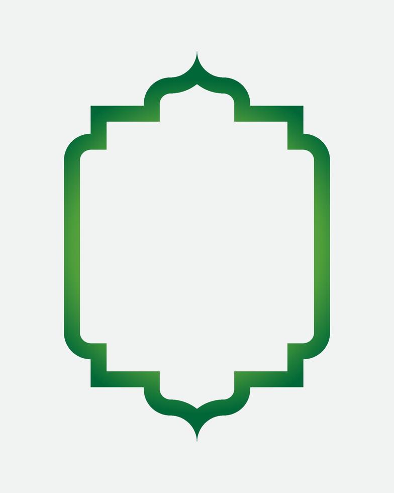 Islamic border frame vector