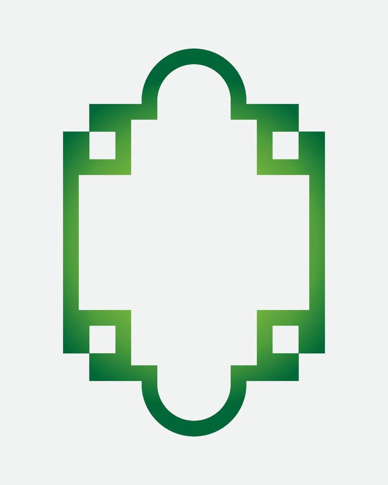 Islamic border frame vector