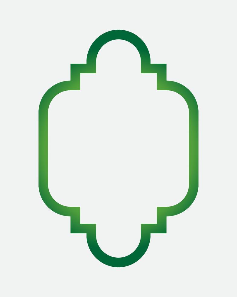 Islamic border frame vector