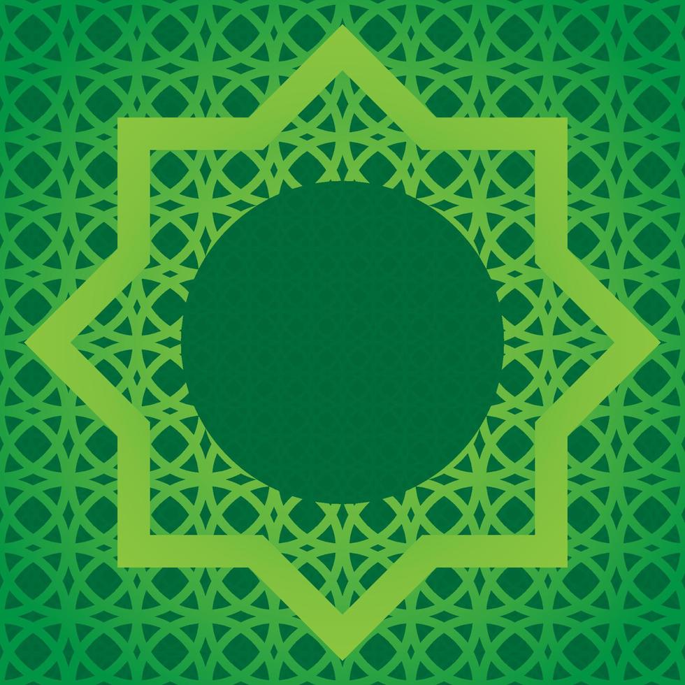 Arabic islamic frame background with pattern design vector