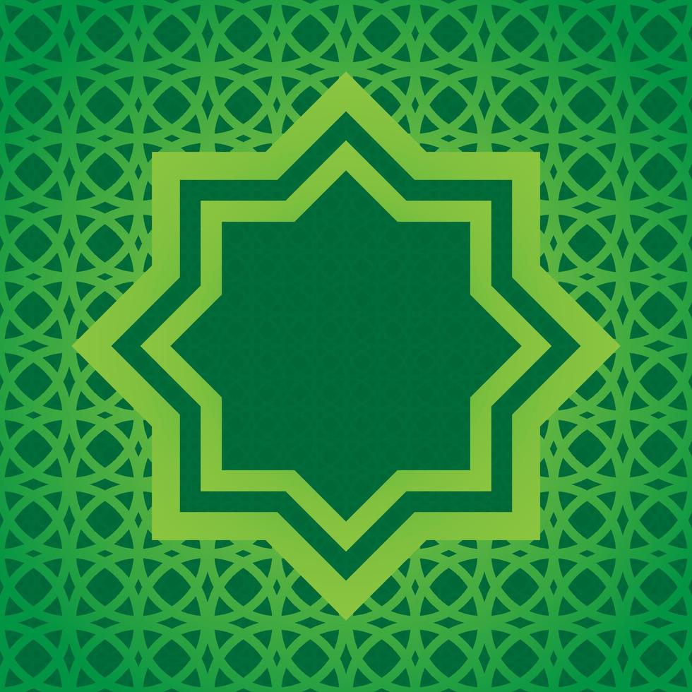 Arabic islamic frame background with pattern design vector