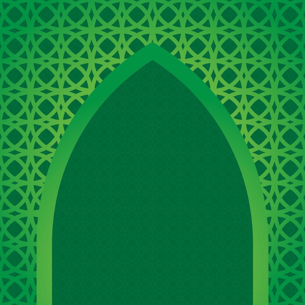 Arabic islamic frame background with pattern design vector