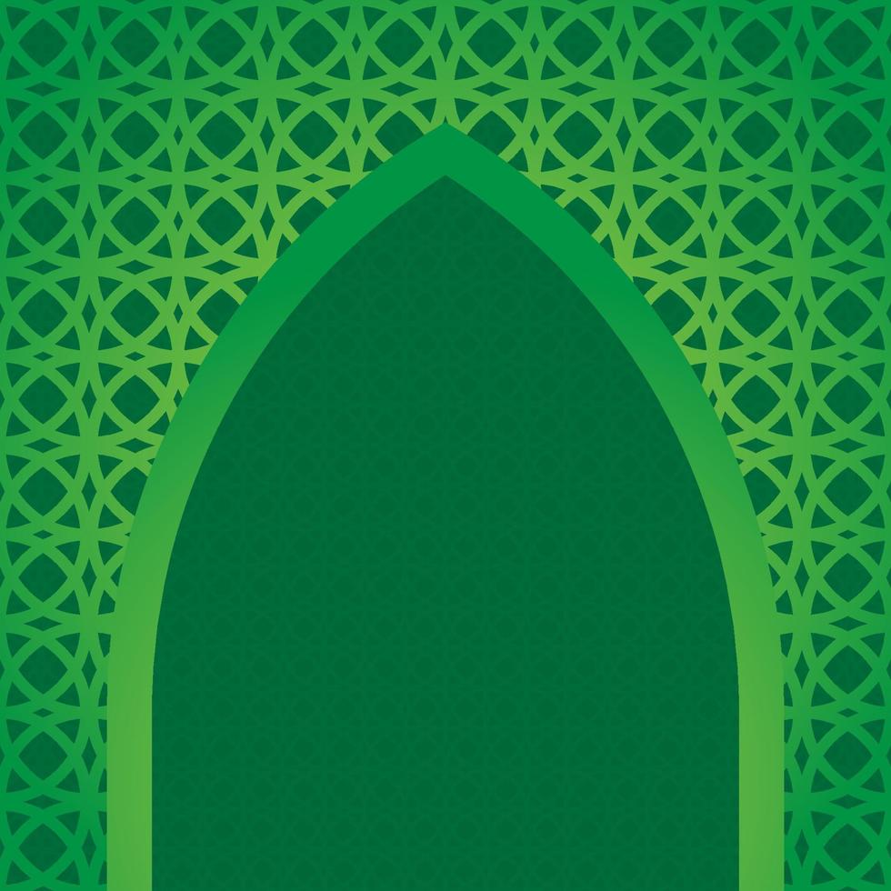 Arabic islamic frame background with pattern design vector