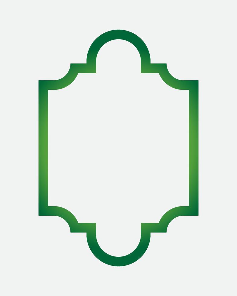 Islamic border frame vector