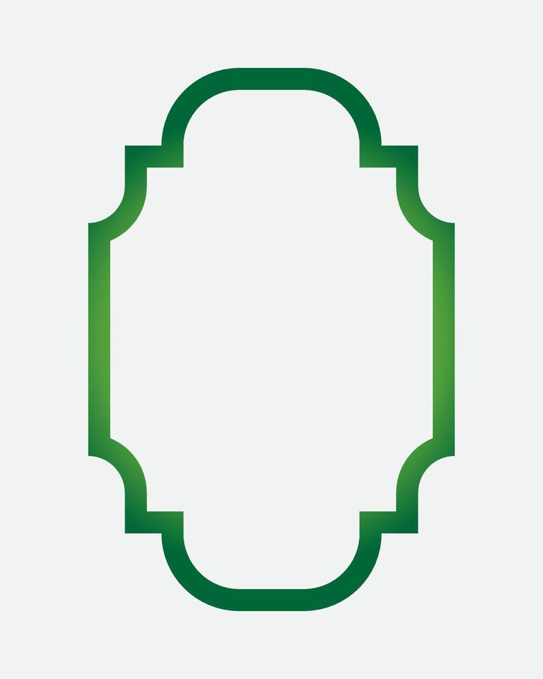 Islamic border frame vector