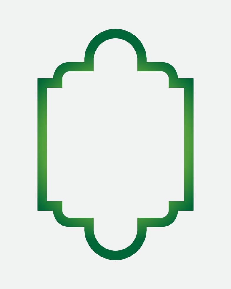 Islamic border frame vector