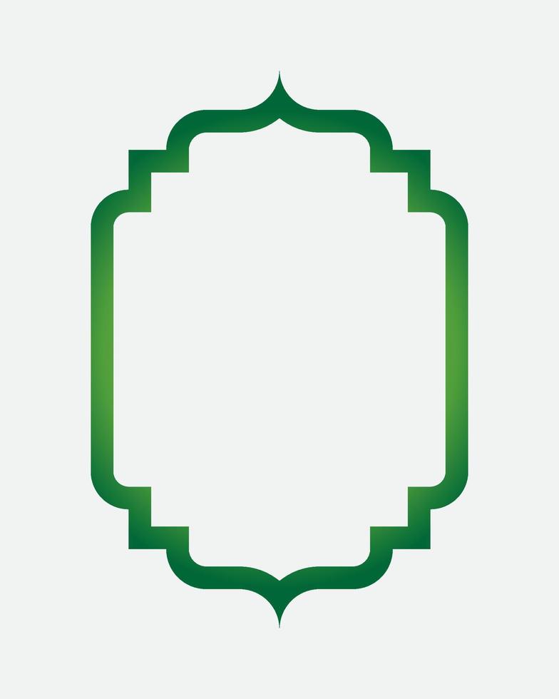 Islamic border frame vector