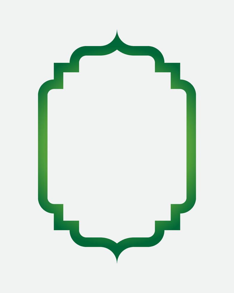 Islamic border frame vector