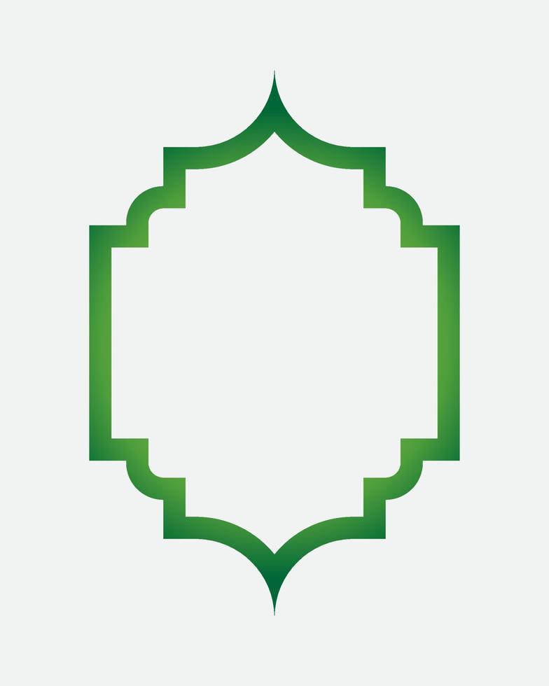 Islamic border frame vector