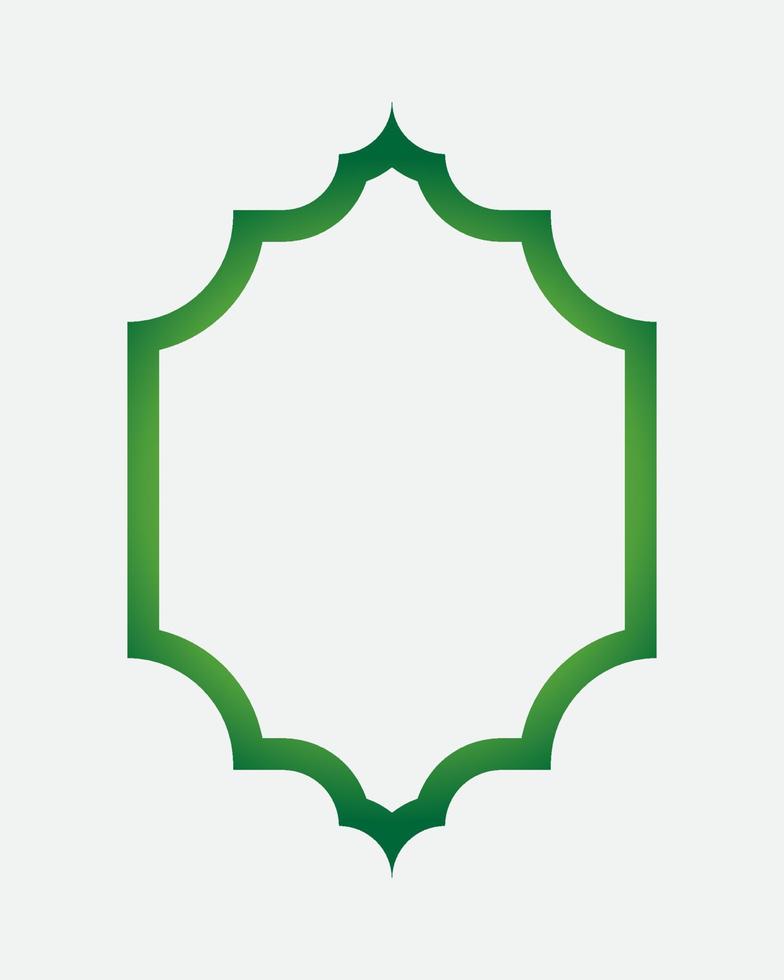Islamic border frame vector