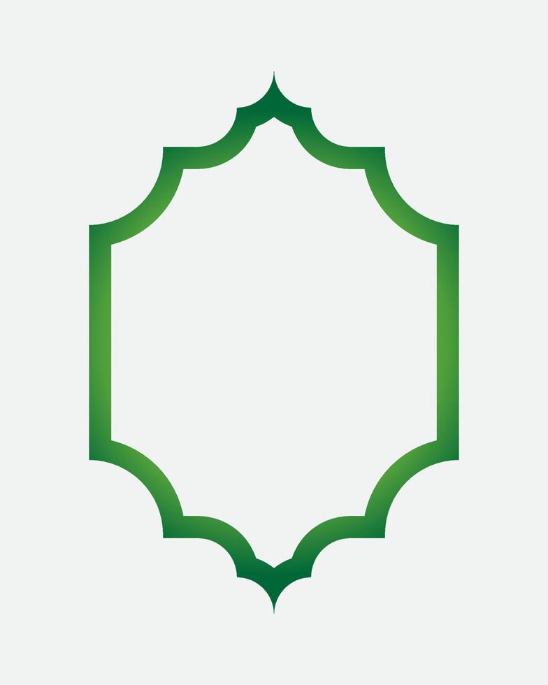 Islamic border frame vector