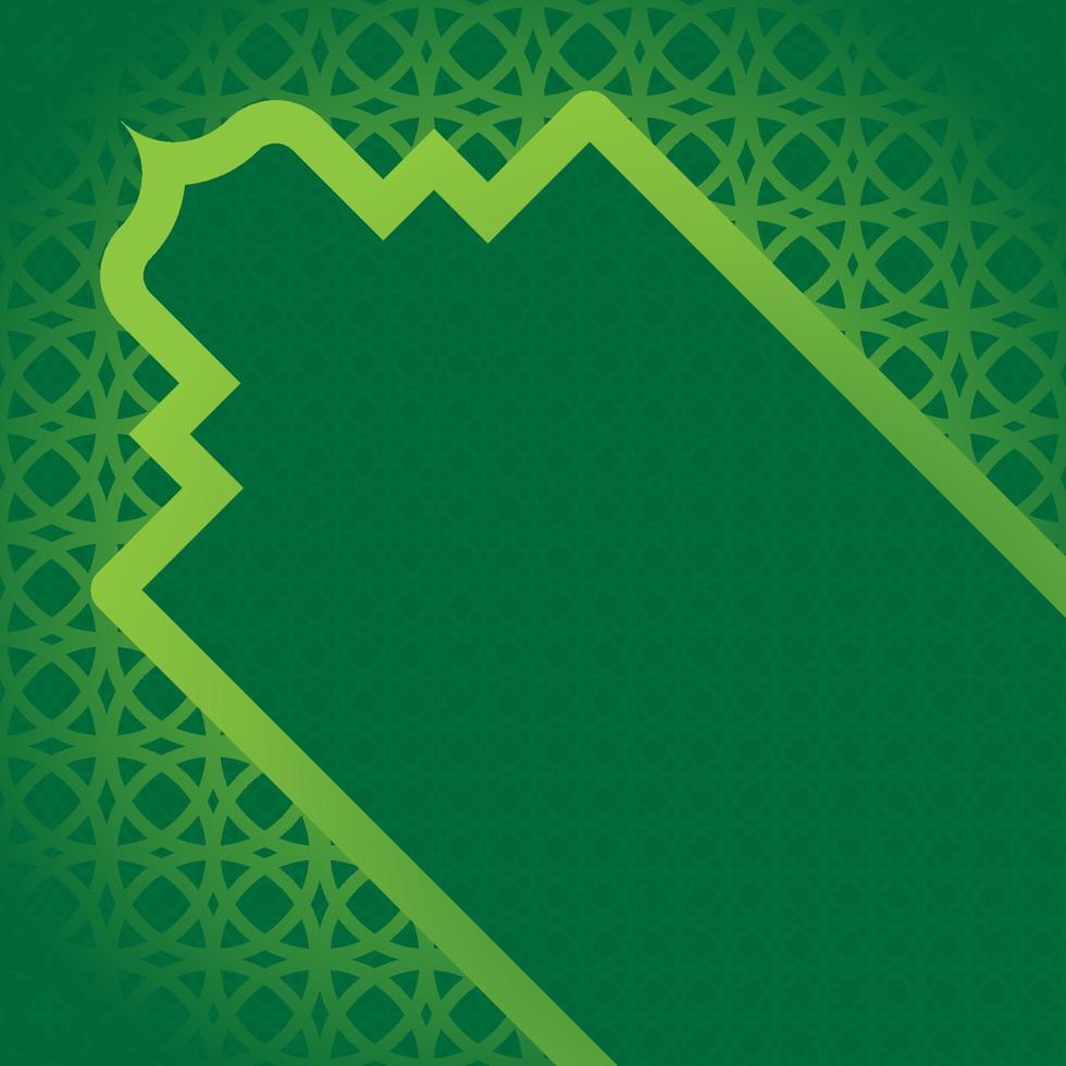 Arabic islamic frame background with pattern design vector