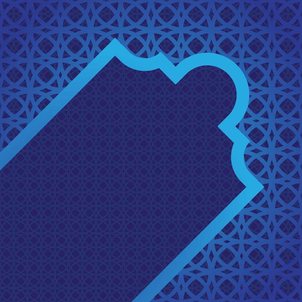 Fondo de marco islámico árabe con diseño de patrón vector