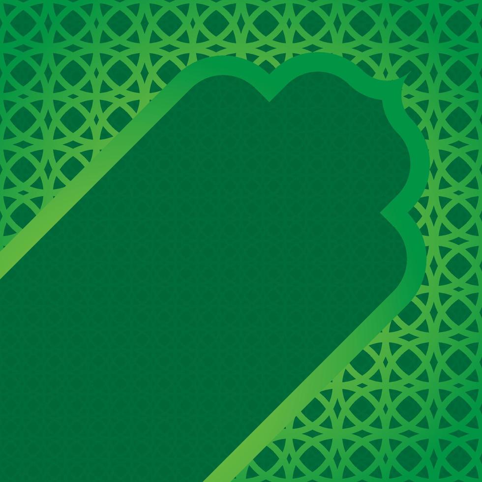 Arabic islamic frame background with pattern design vector