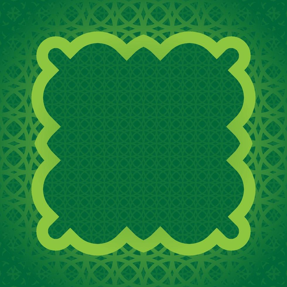 Arabic islamic frame background with pattern design vector