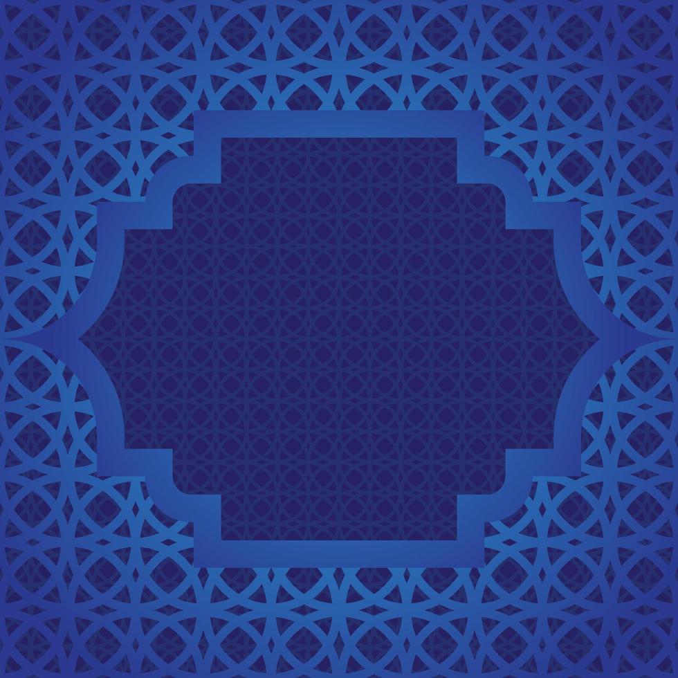 Arabic islamic frame background with pattern design vector