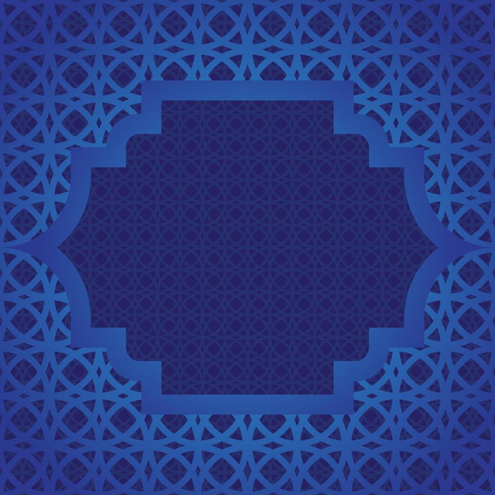 Arabic islamic frame background with pattern design vector