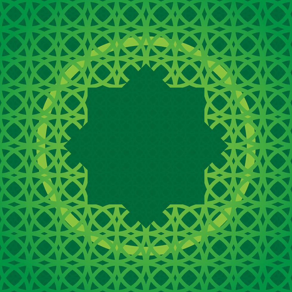 Arabic islamic frame background with pattern design vector