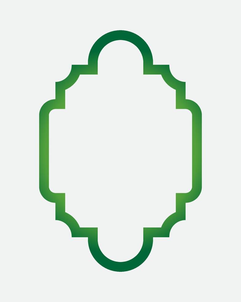 Islamic border frame vector