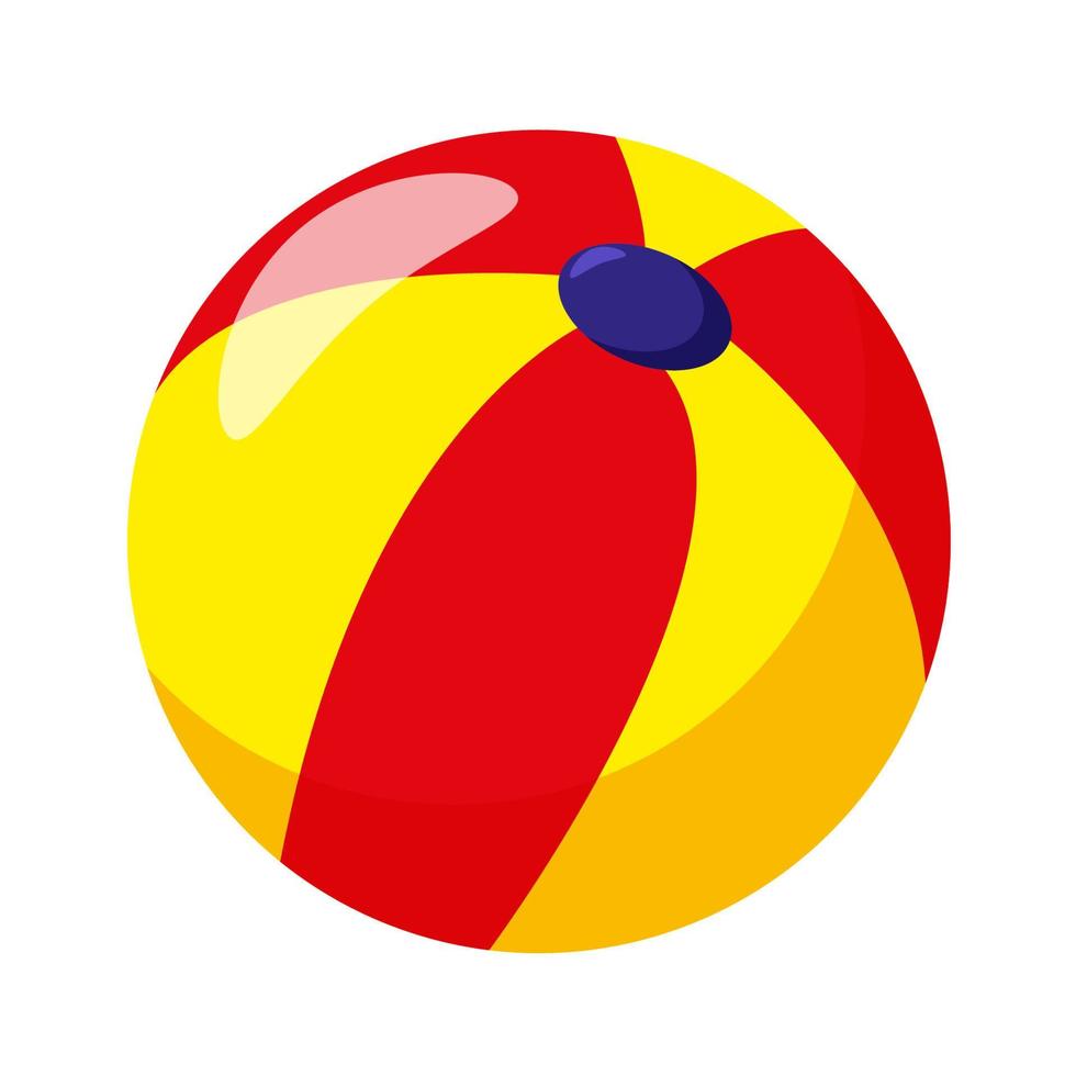pelota de playa colorida de dibujos animados. vector