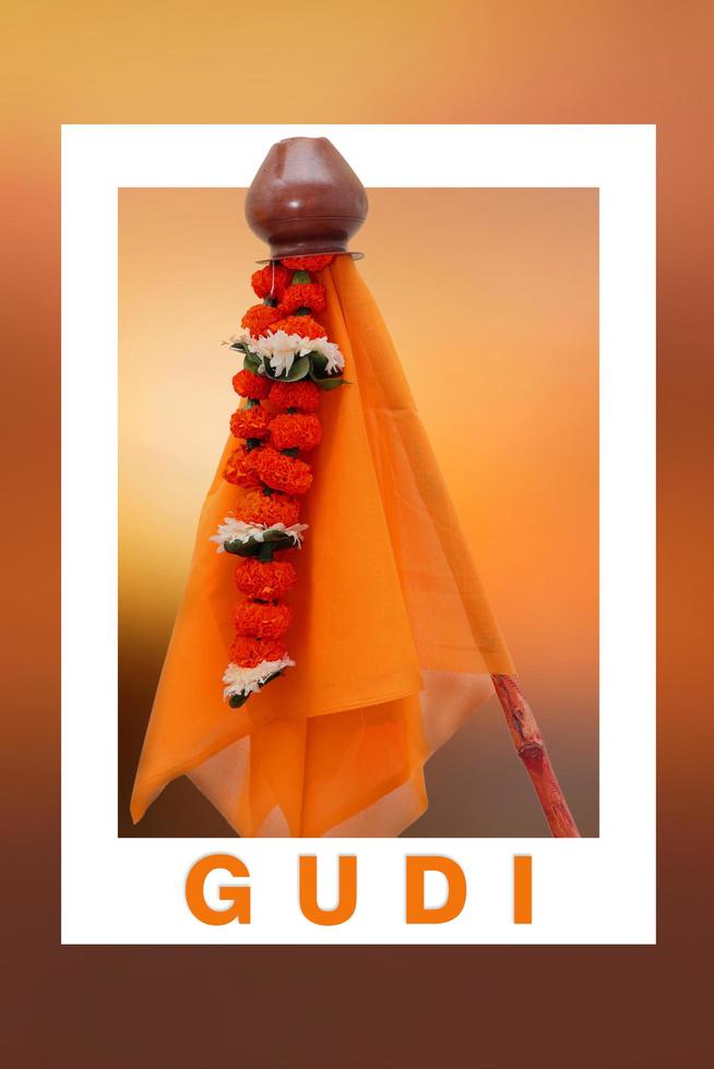 Happy Gudi Padwa, Gudi Padwa Celebration Greeting Card, Hindu New Year celebration photo