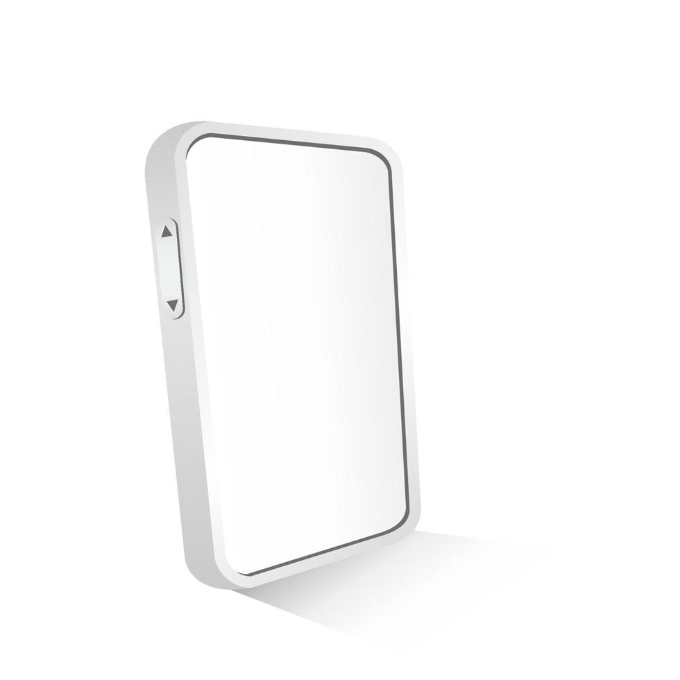 isolated blank realistic 3d smartphone in white vector