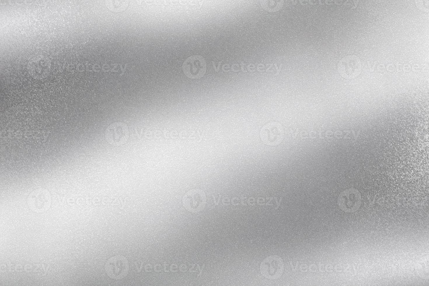 Glowing silver wave metallic sheet, abstract texture background photo