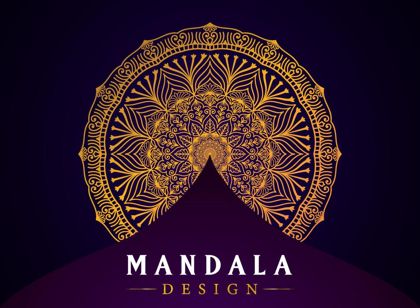 diseño de mandala de fondo de lujo para libros de colorear. vector