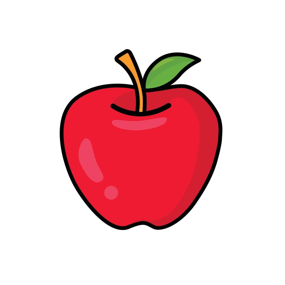 ilustración vectorial gráfica de manzana vector