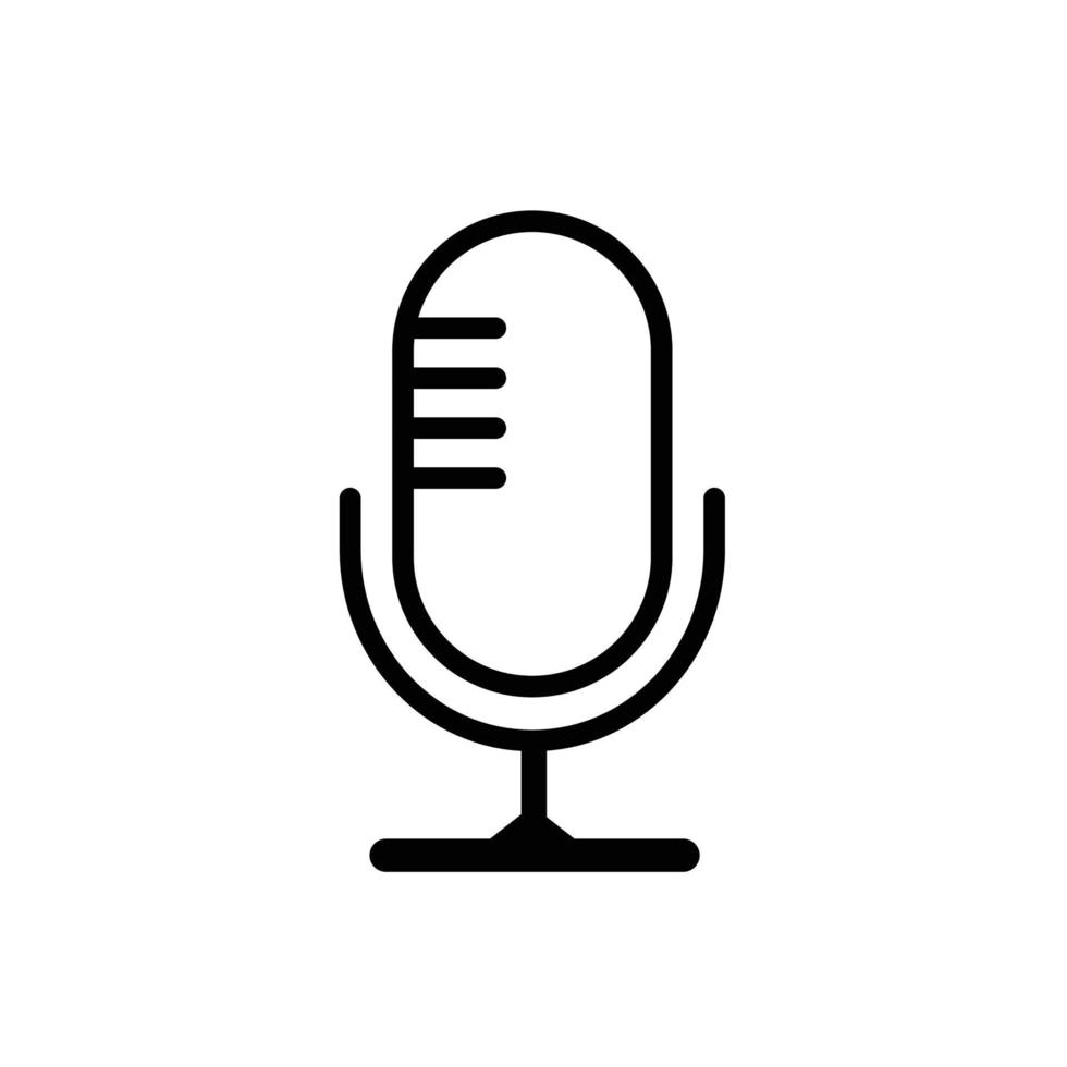 portable microphone icon on phone computer or web vector
