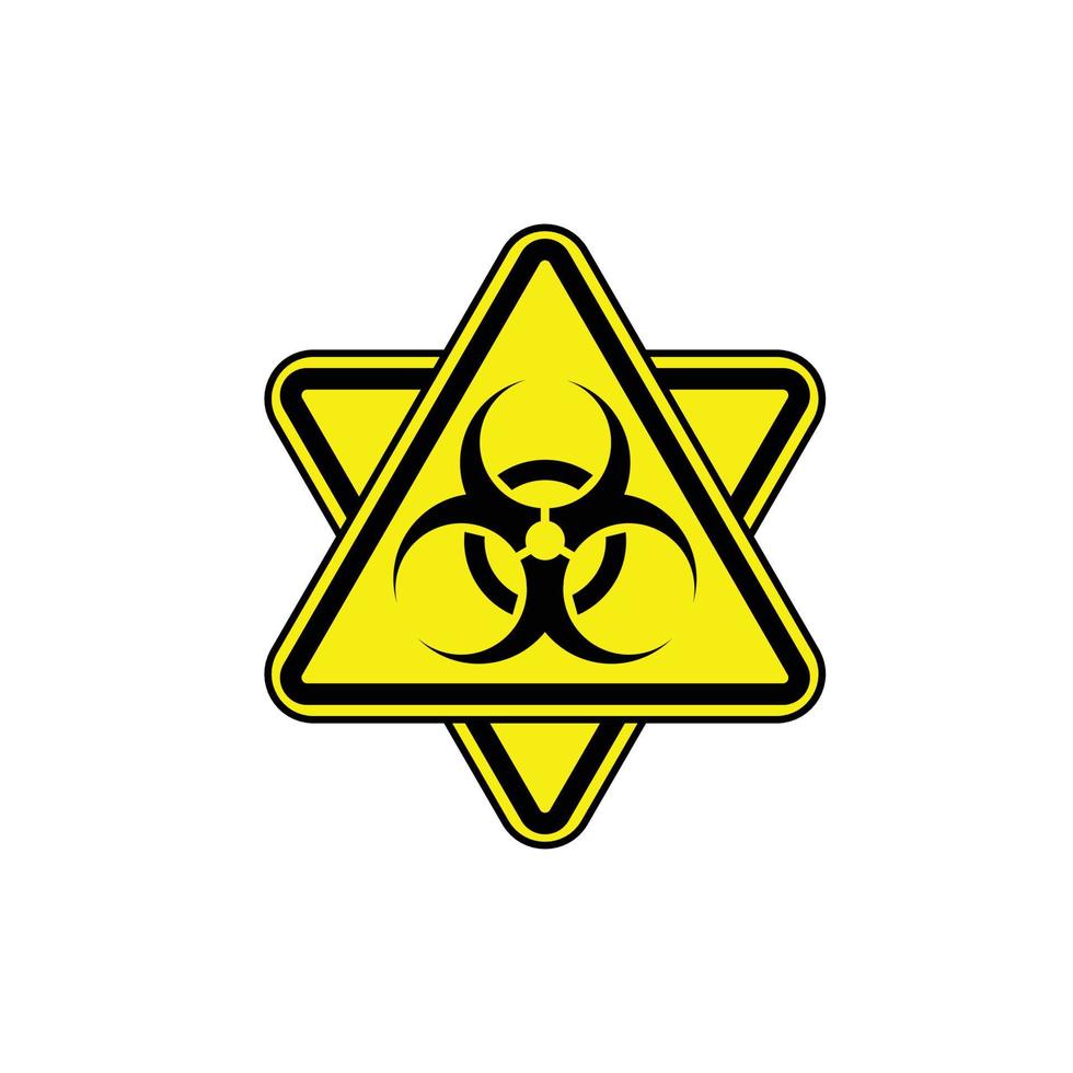 sustancia peligrosa icono amarillo ilustración vector