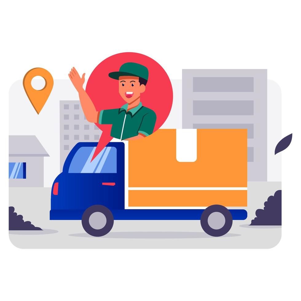 Delivery Courier Illustration vector