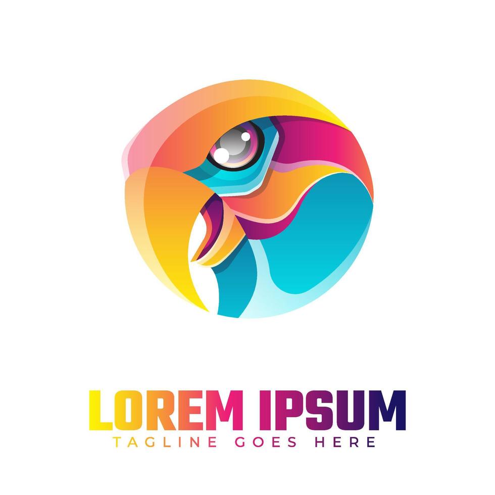 Bird Gradient Logo Template vector