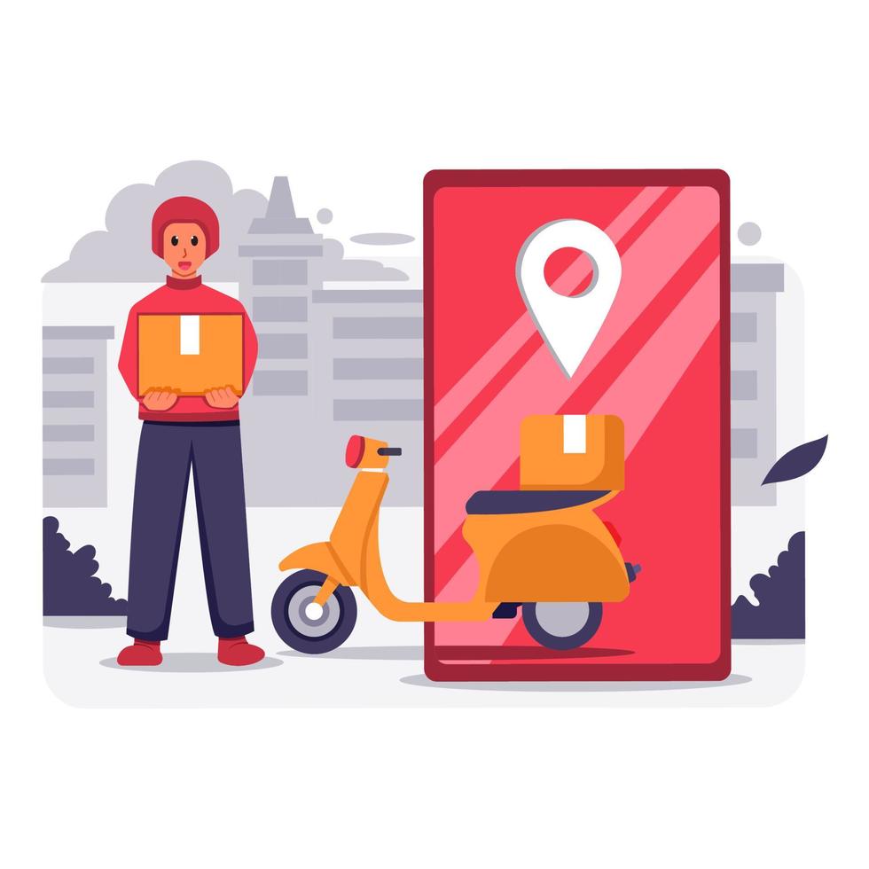 Delivery Courier Illustration vector