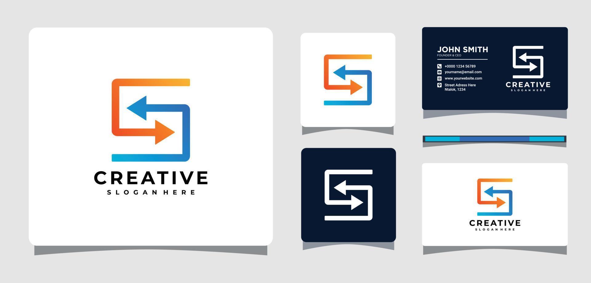 Letter S Arrows Logo Design Inspiration vector