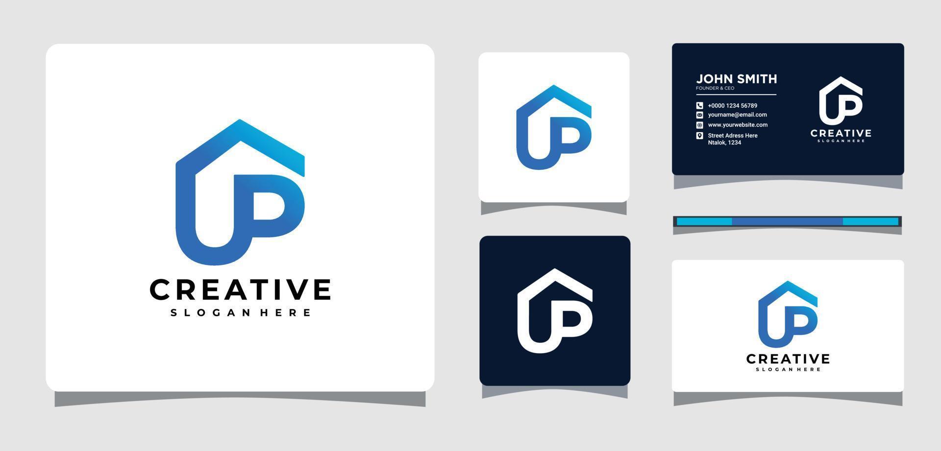 Up Text With Up Arrow logo Template Design Inspiration vector