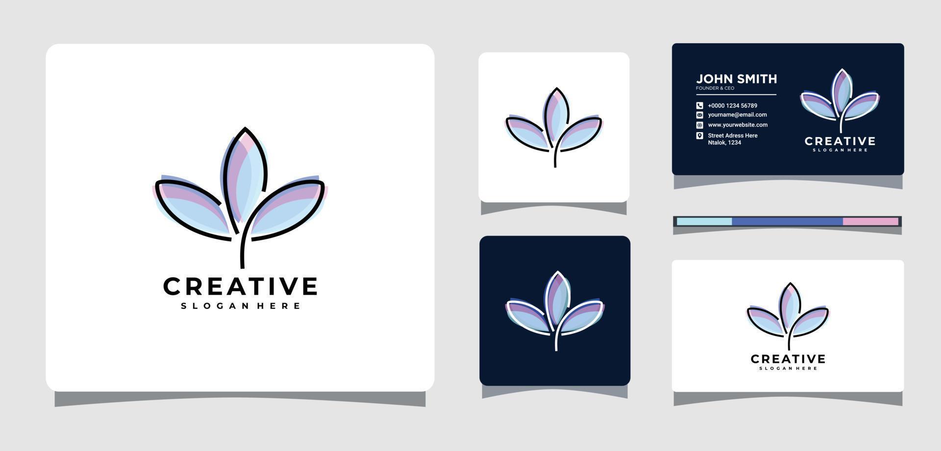 floral logo template design inspiration vector