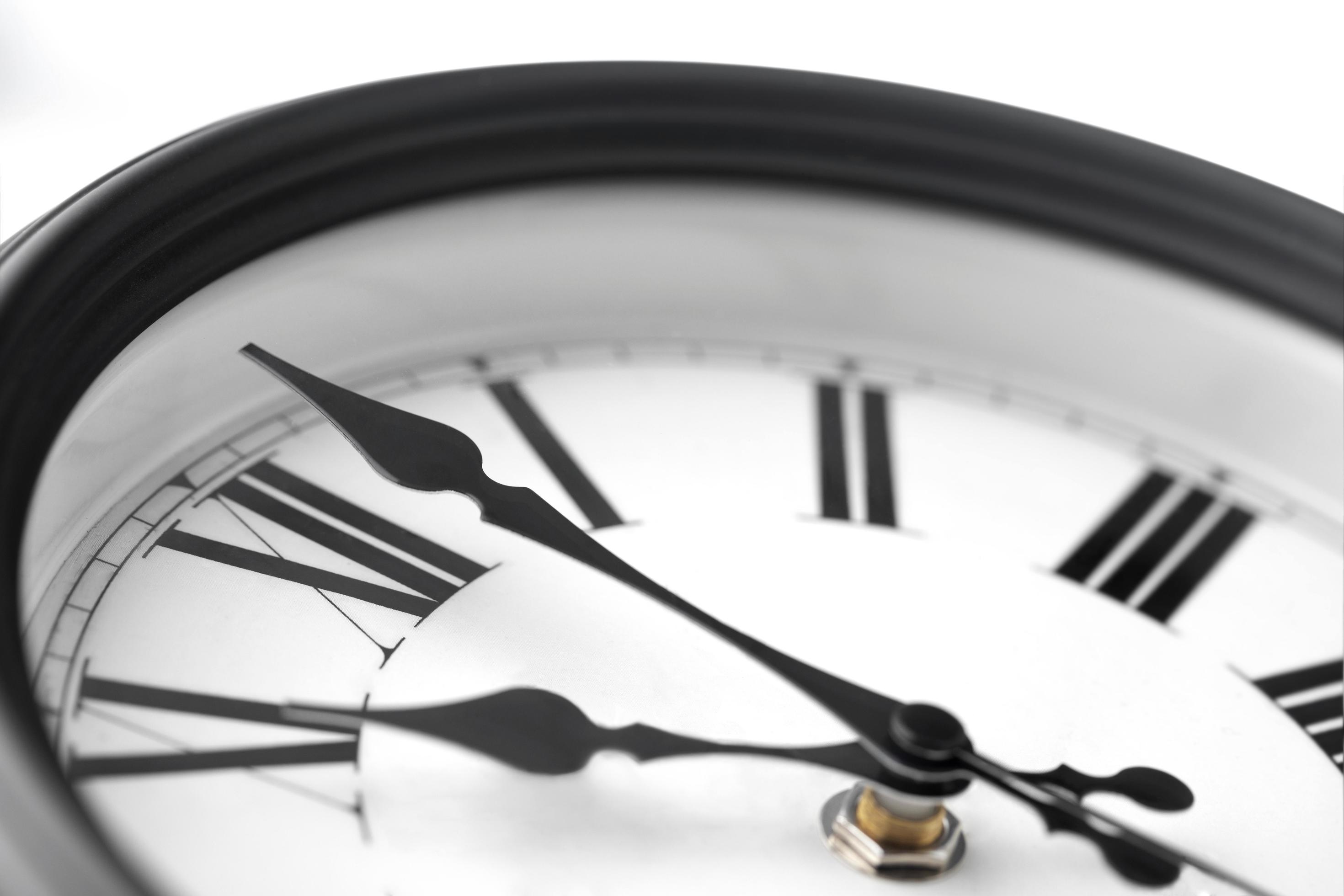 Macro view of hands of wall clock. 6880956 Stock Photo at Vecteezy