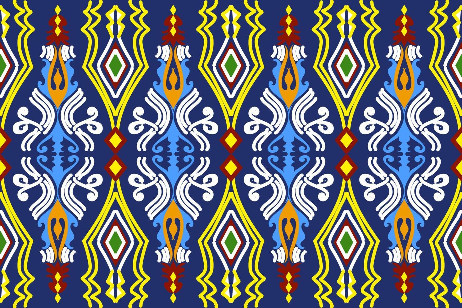 Seamless geometric ethnic asian oriental and tradition pattern design for texture and background. Silk and fabric pattern decoration for carpet, clothing, wrapping and wallpaper vector
