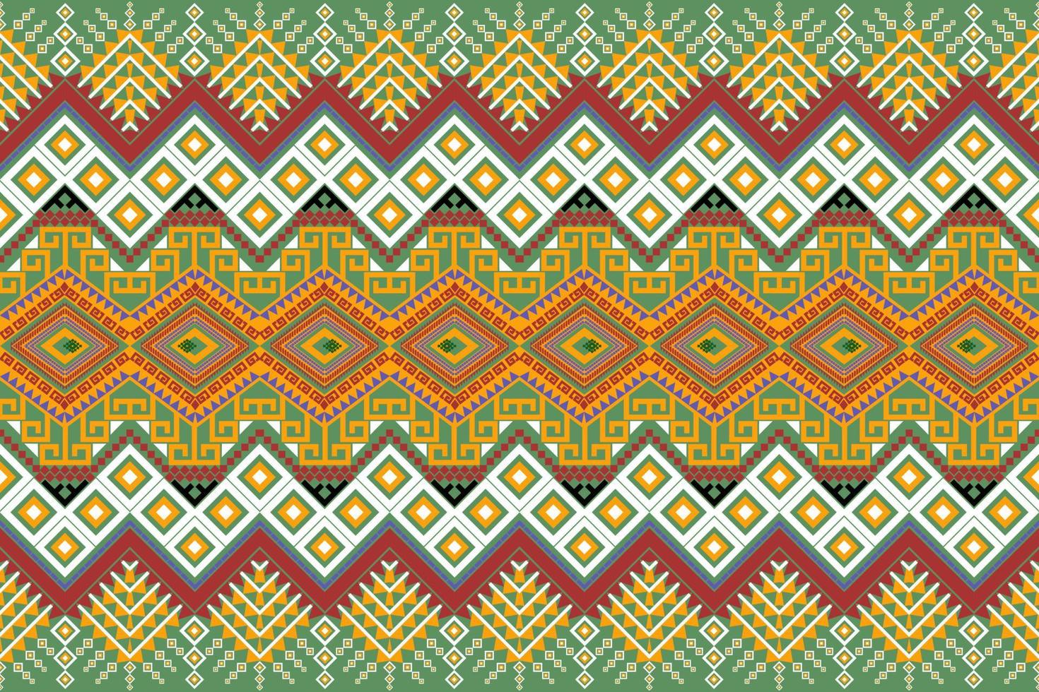 Seamless geometric ethnic asian oriental and tradition pattern design for texture and background. Silk and fabric pattern decoration for carpet, clothing, wrapping and wallpaper vector