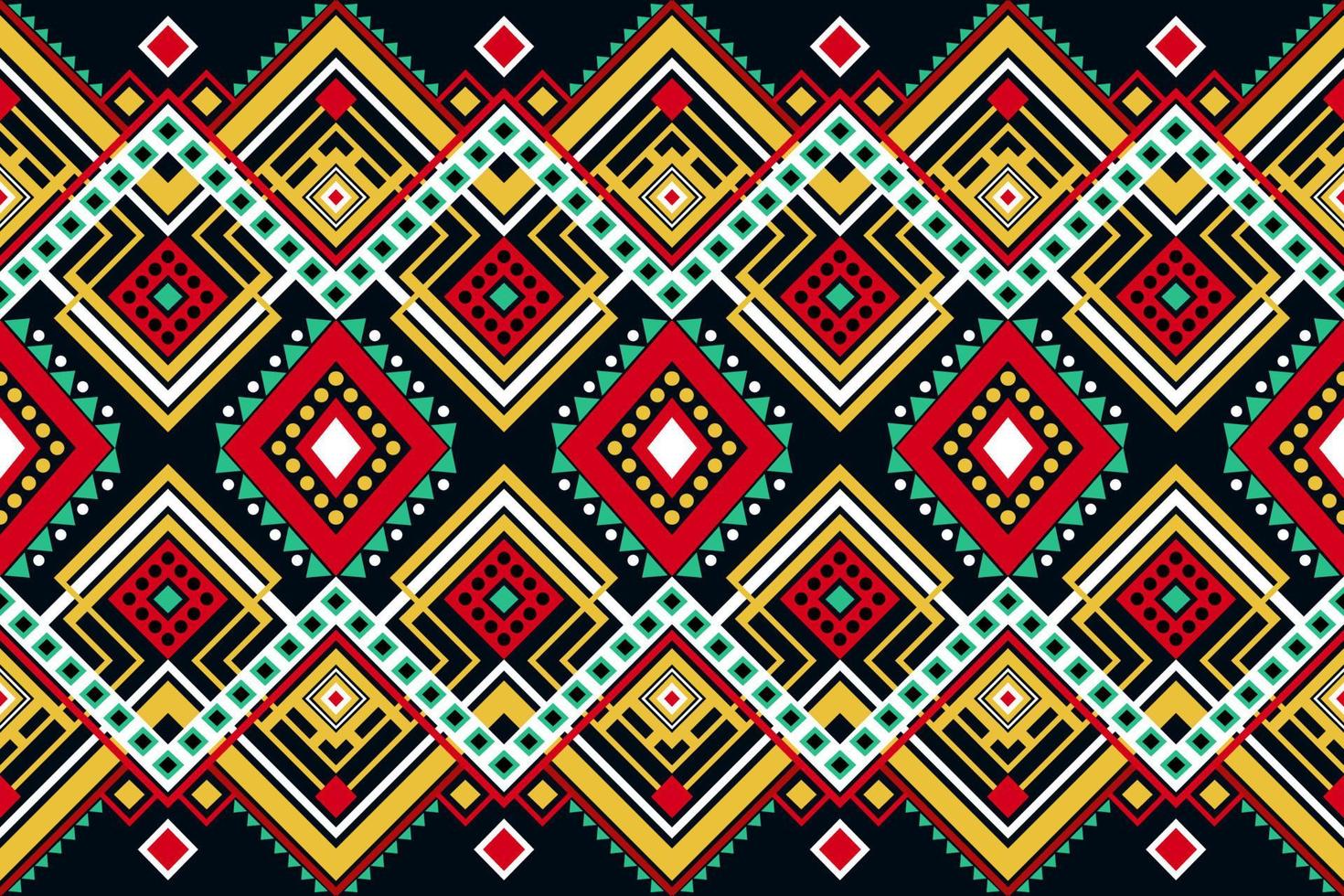 Seamless geometric ethnic asian oriental and tradition pattern design for texture and background. Silk and fabric pattern decoration for carpet, clothing, wrapping and wallpaper vector