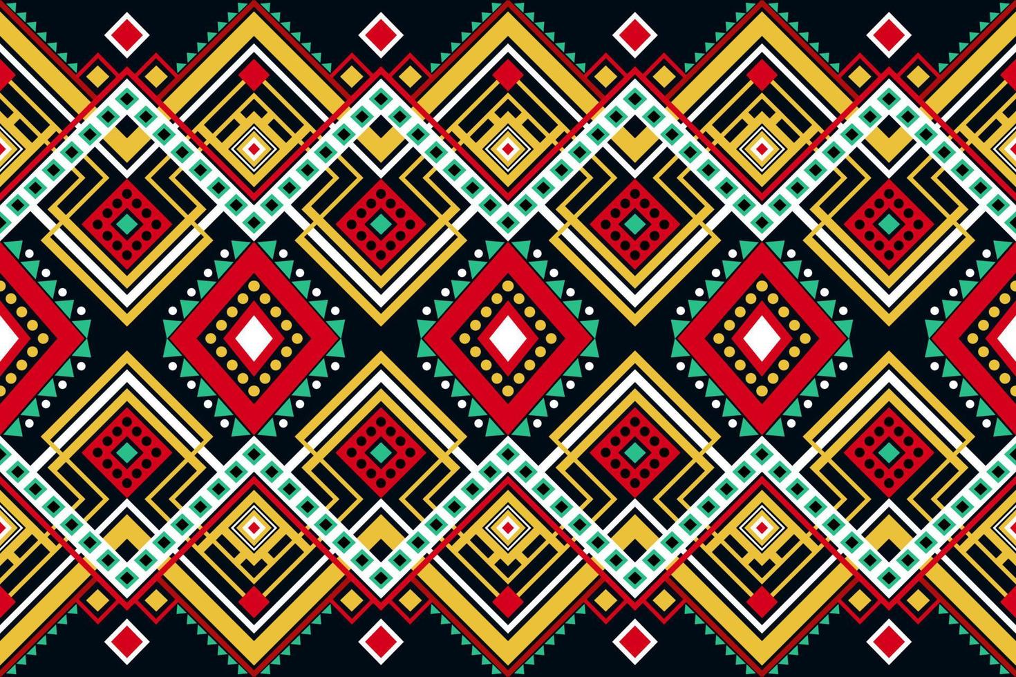 Seamless geometric ethnic asian oriental and tradition pattern design for texture and background. Silk and fabric pattern decoration for carpet, clothing, wrapping and wallpaper vector