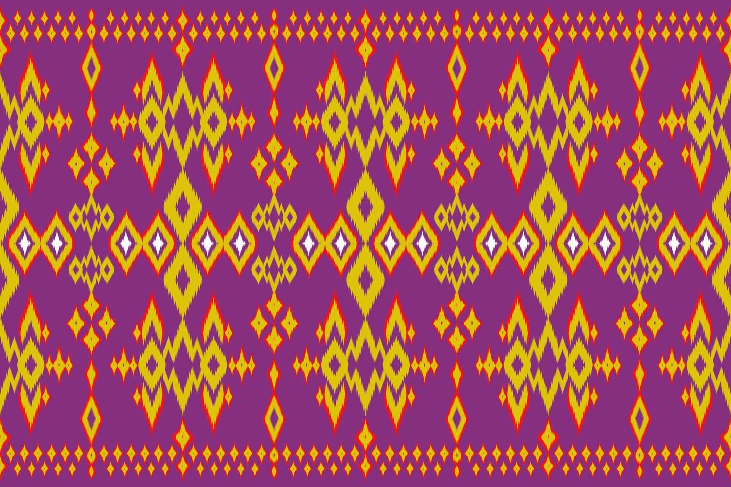 Seamless geometric ethnic asian oriental and tradition pattern design for texture and background. Silk and fabric pattern decoration for carpet, clothing, wrapping and wallpaper vector