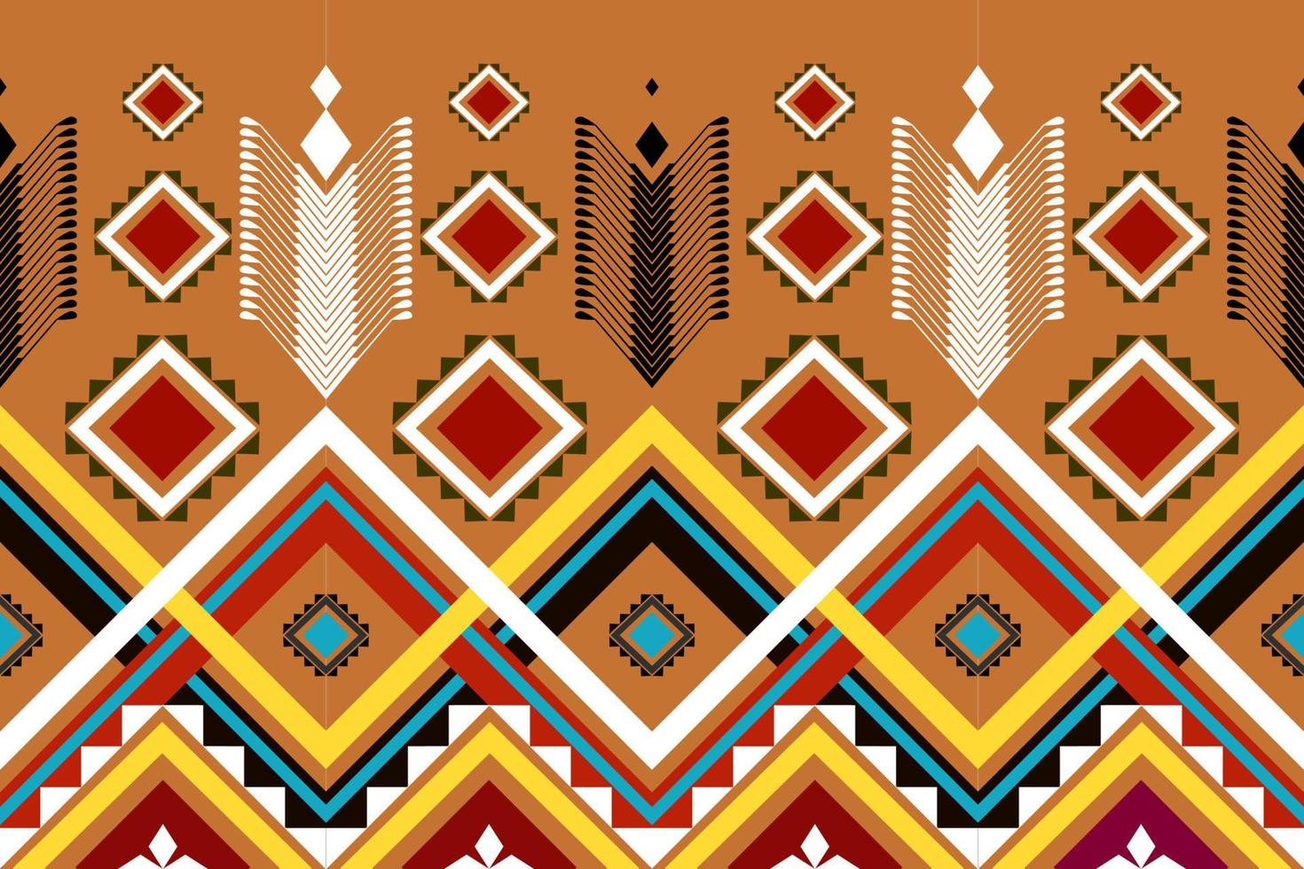 Seamless geometric ethnic asian oriental and tradition pattern design for texture and background. Silk and fabric pattern decoration for carpet, clothing, wrapping and wallpaper vector
